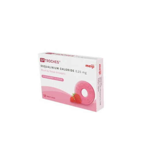 SP Troches Meiji Strawberry 12 Tablet