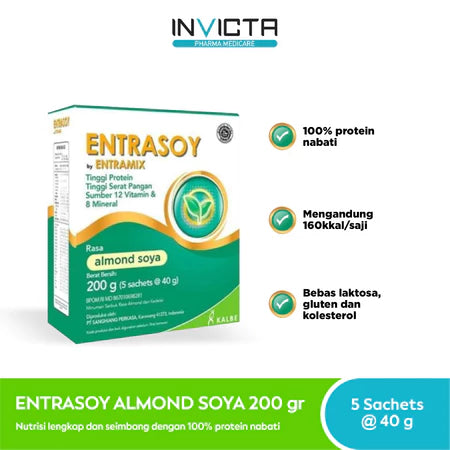 Entrasoy Almond Soya 200g Box (per Dos)